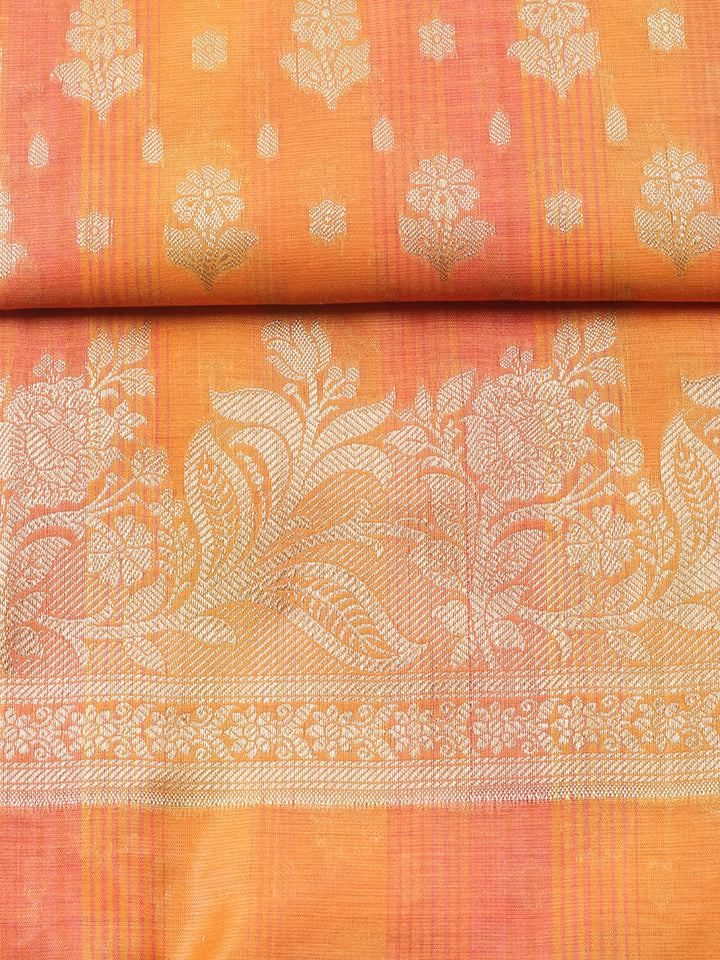 Woven Design Chanderi Unstitched Suit With Pant &amp; Dupatta