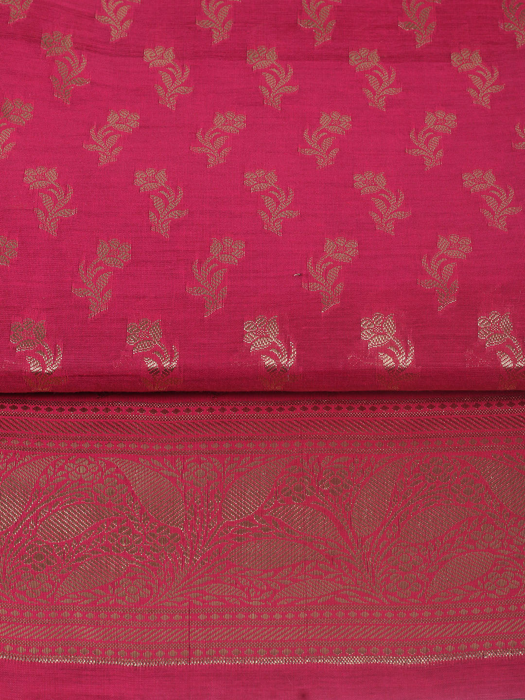 Woven Design Chanderi Unstitched Suit With Pant &amp; Dupatta