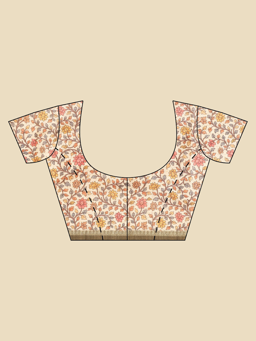 Printed Tussar Saree