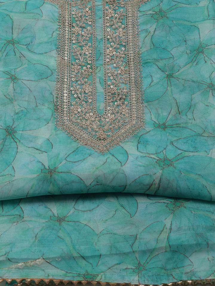 Zari Jaal Art Silk Unstitched Suit With Dupatta
