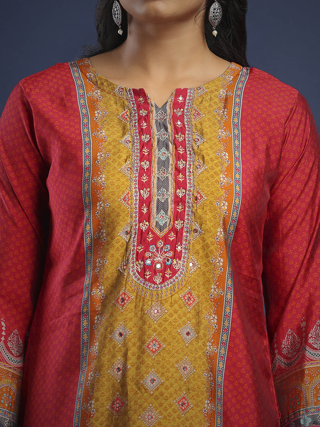 Printed Muslin Kurta With Pant &amp; Dupatta