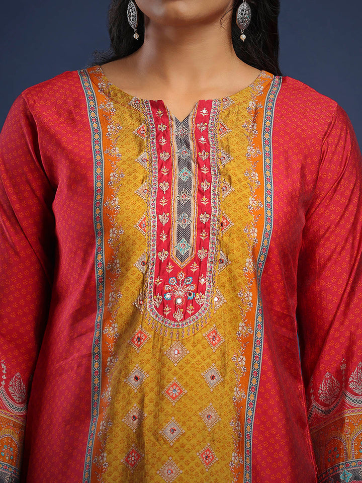 Printed Muslin Kurta With Pant &amp; Dupatta