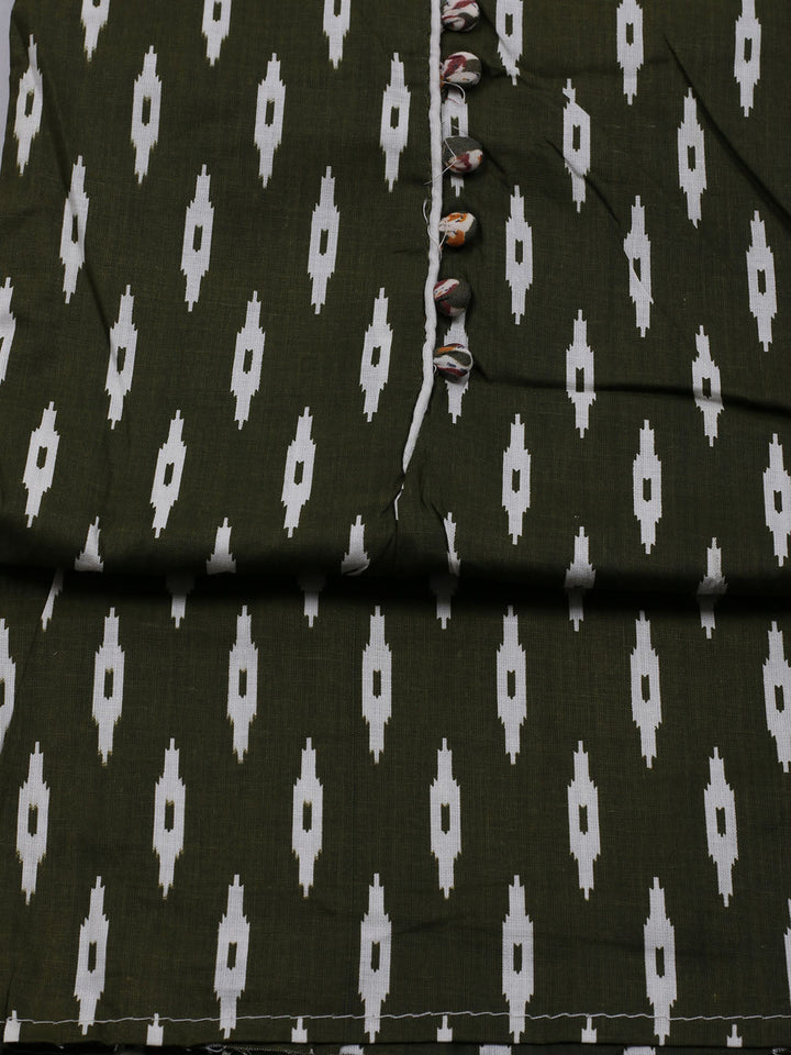 Printed Cotton Blend Unstitched Suit With Dupatta