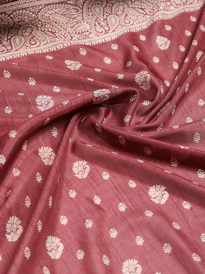Printed Booti Dola Cotton Woven Saree