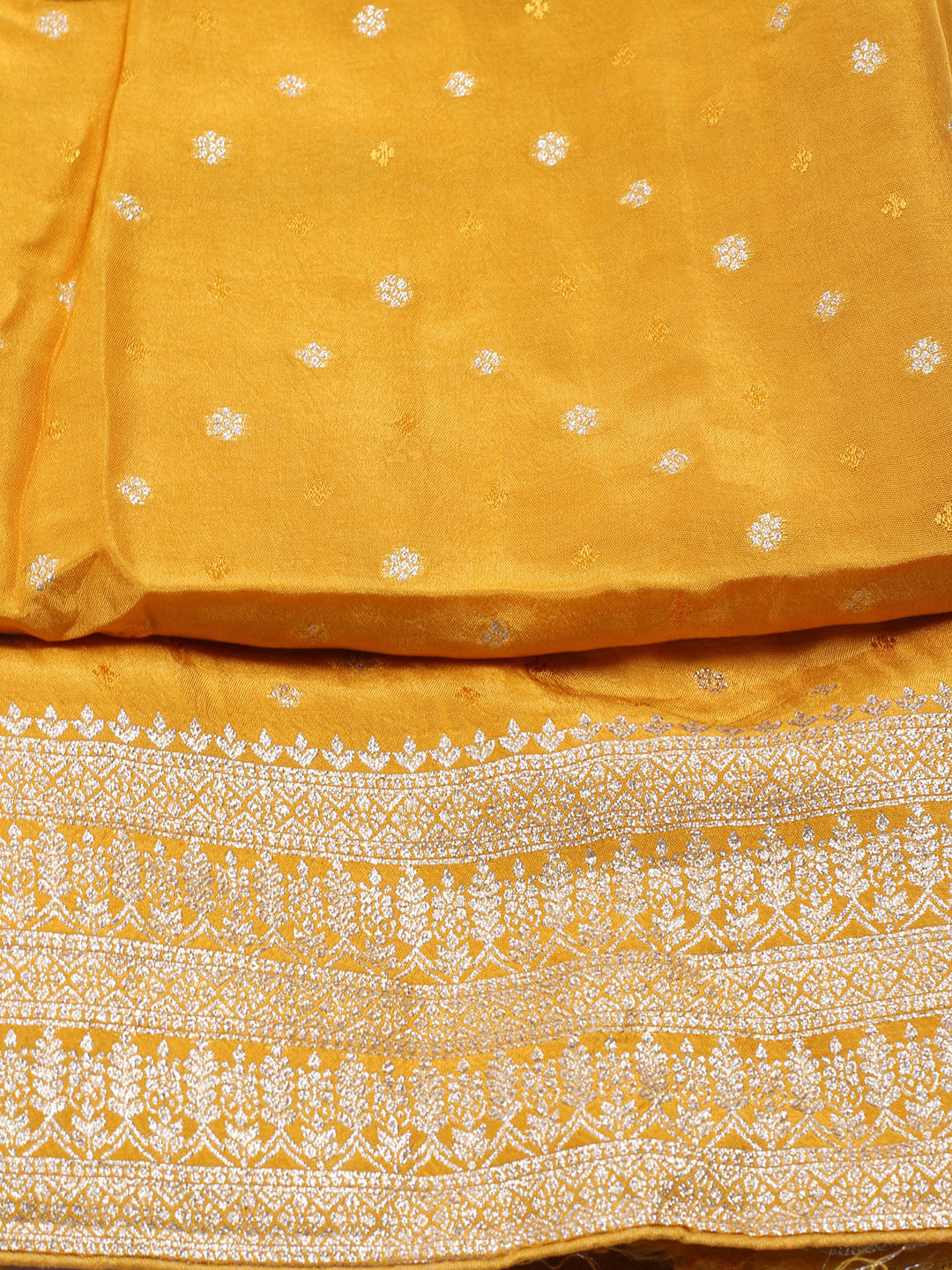 Embroidered Art Silk Unstitched Suit With Dupatta