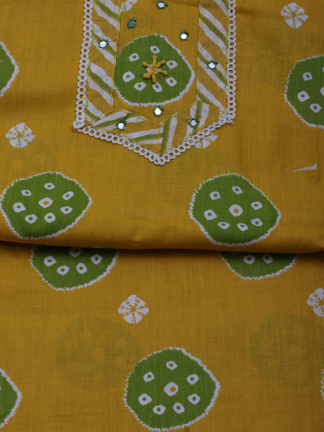 Printed Cotton Blend Unstitched Suit With Dupatta