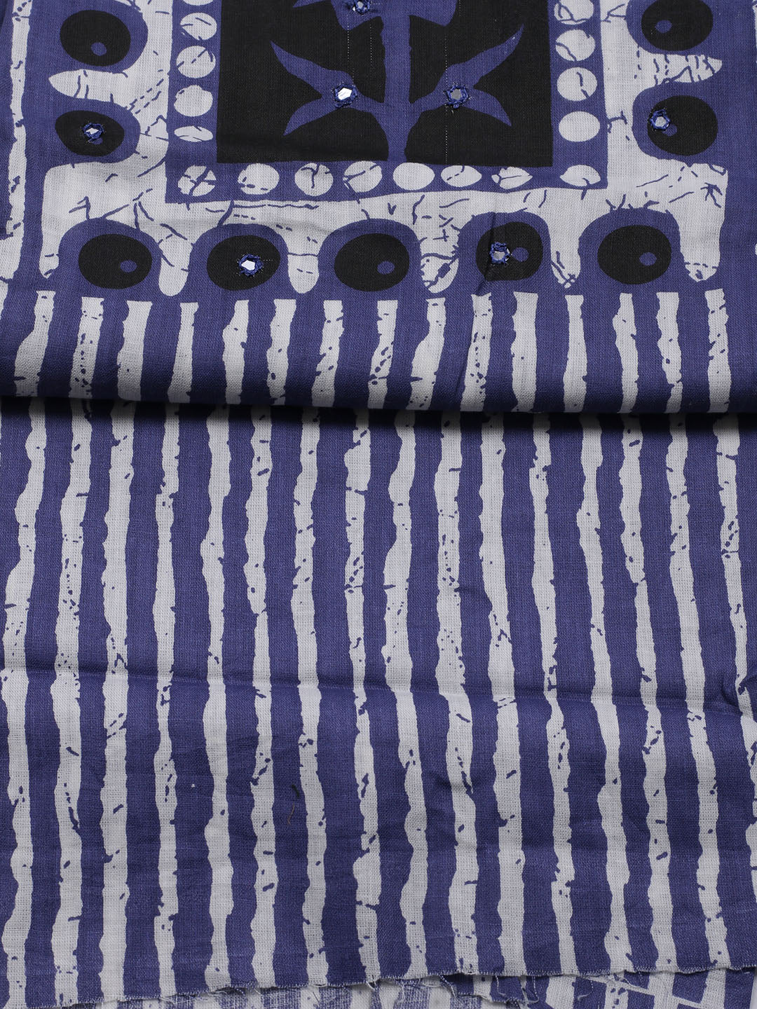Printed Cotton Blend Unstitched Suit With Dupatta