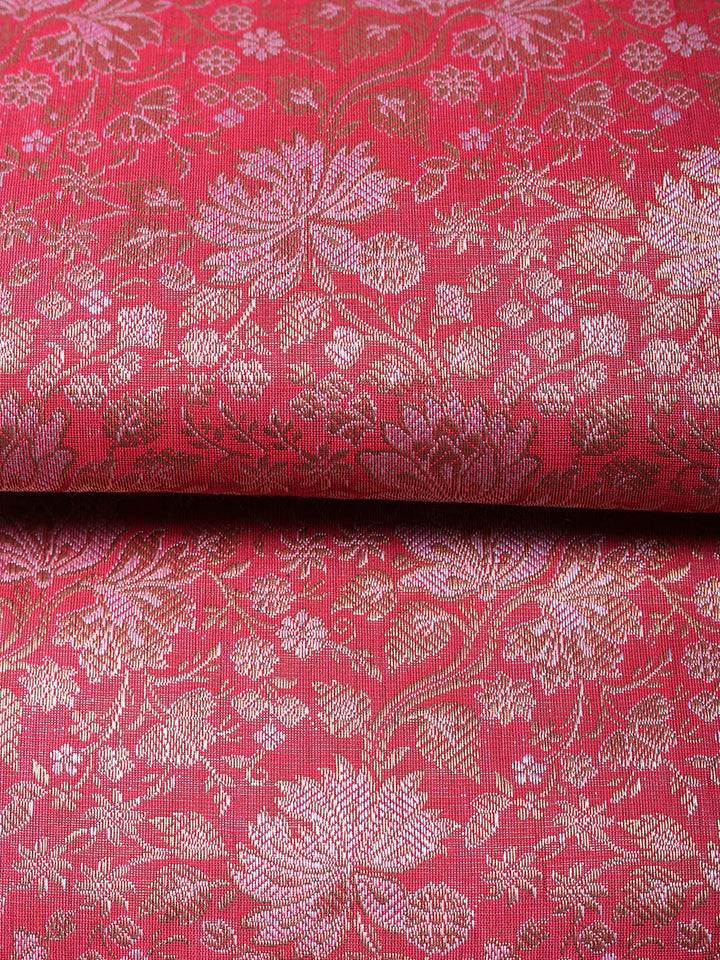 Banarasi Chanderi Unstitched Suit With Pant &amp; Dupatta