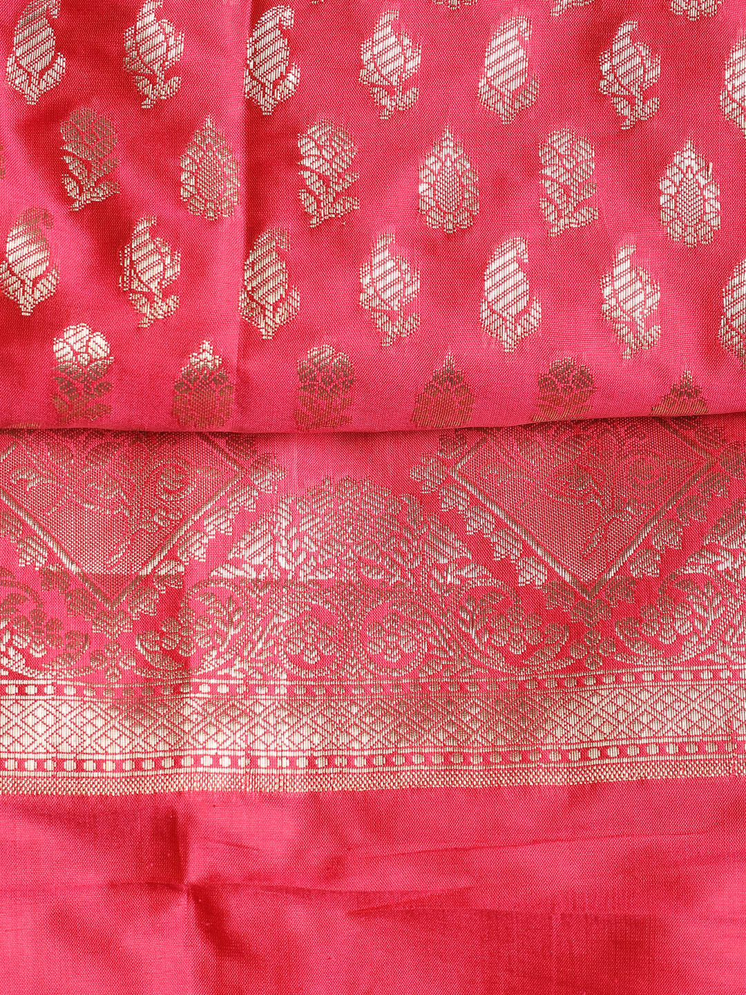 Woven Banarasi Chanderi Unstitched Suit With Dupatta