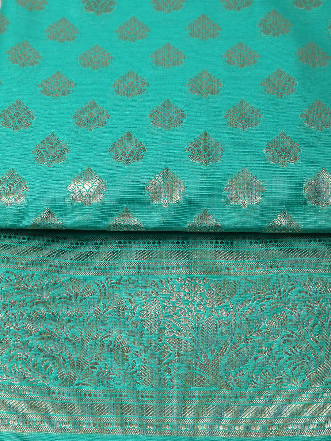 Woven Design Chanderi Unstitched Suit With Pant &amp; Dupatta