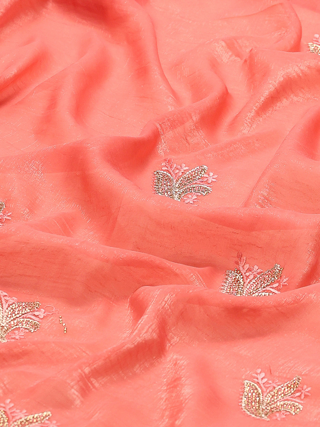 Embroidered Chiffon Saree
