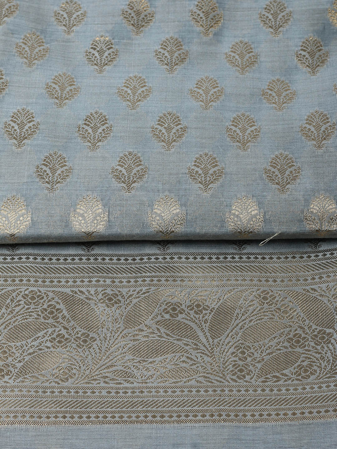 Woven Design Chanderi Unstitched Suit With Pant &amp; Dupatta
