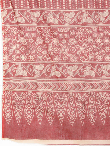 Printed Cotton Unstitched Suit Piece With Dupatta