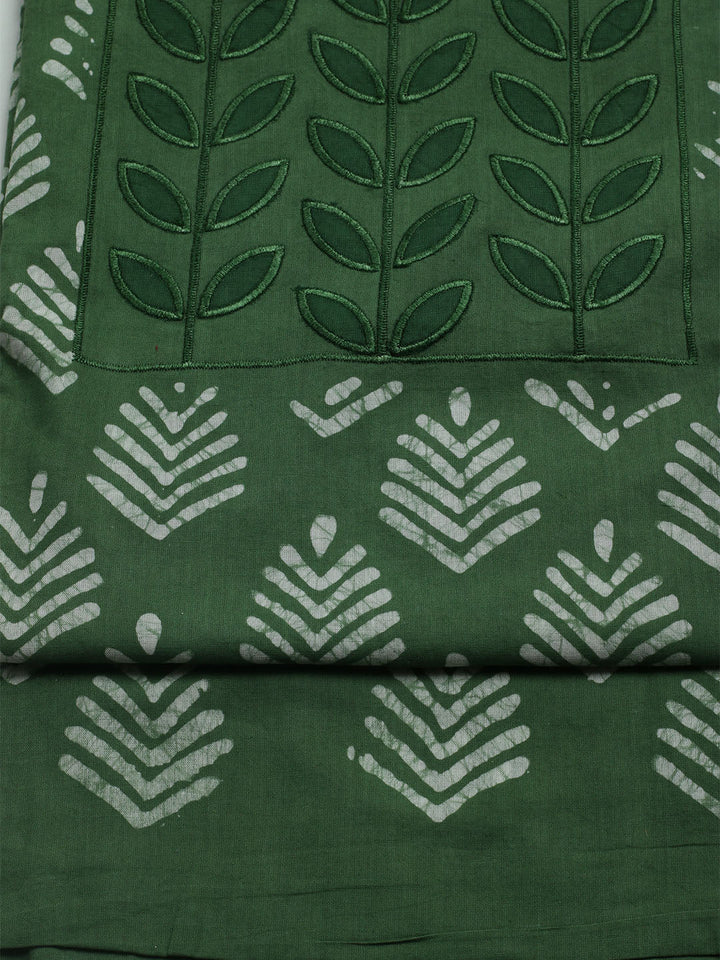 Printed Cotton Blend Unstitched Kurta With Pant &amp; Dupatta