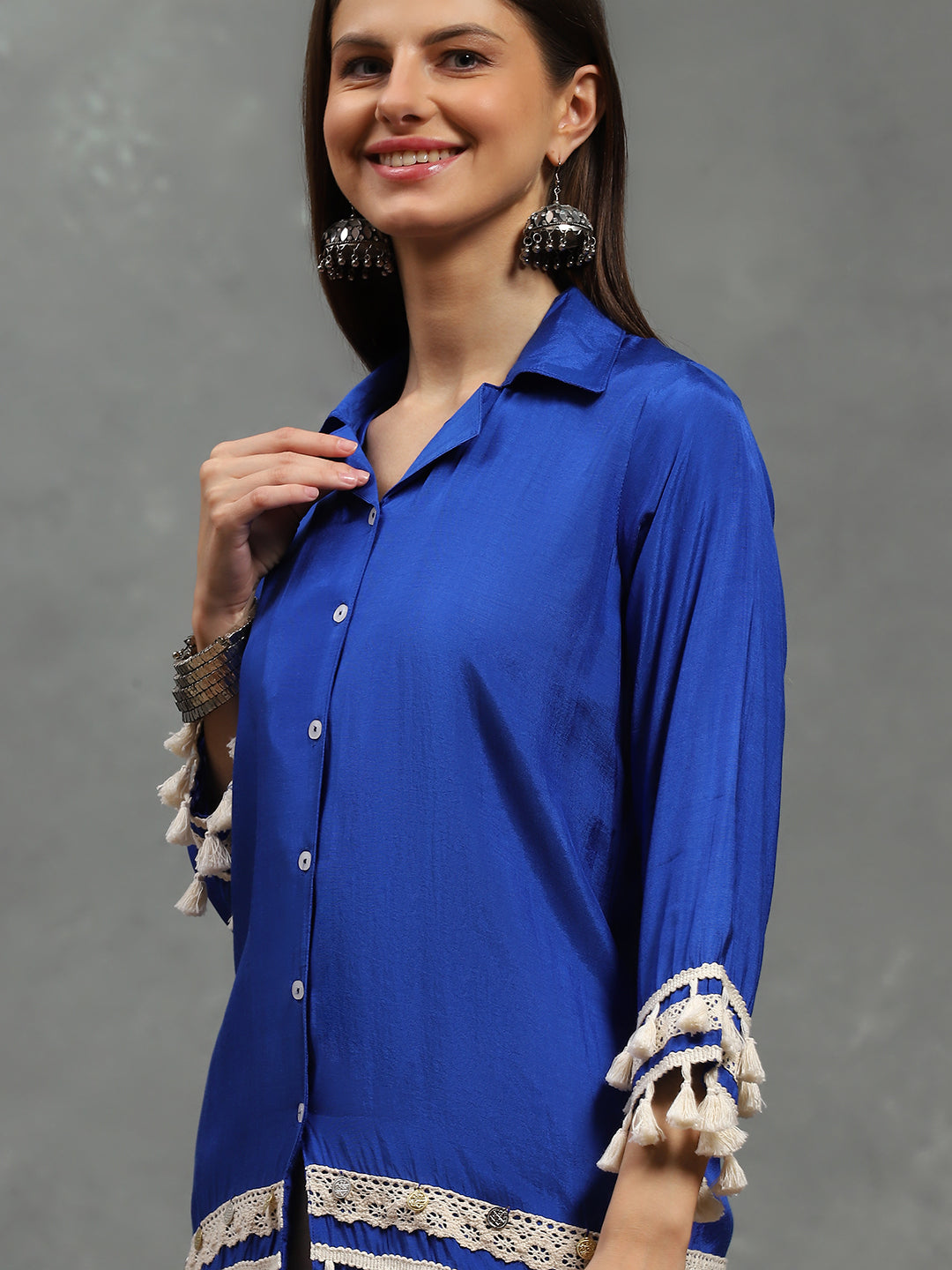 Printed Muslin Kurta With pants