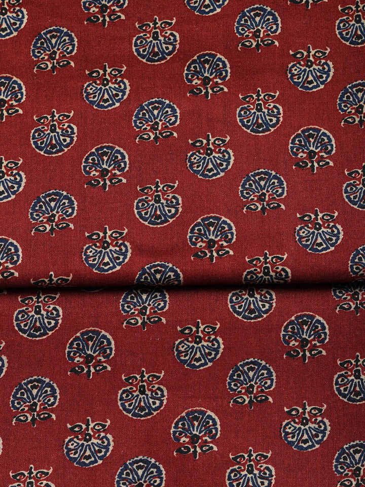 Printed Cotton Blend Unstitched Suit With Pant &amp; Dupatta