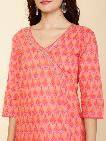 Printed Cotton Kurta Set