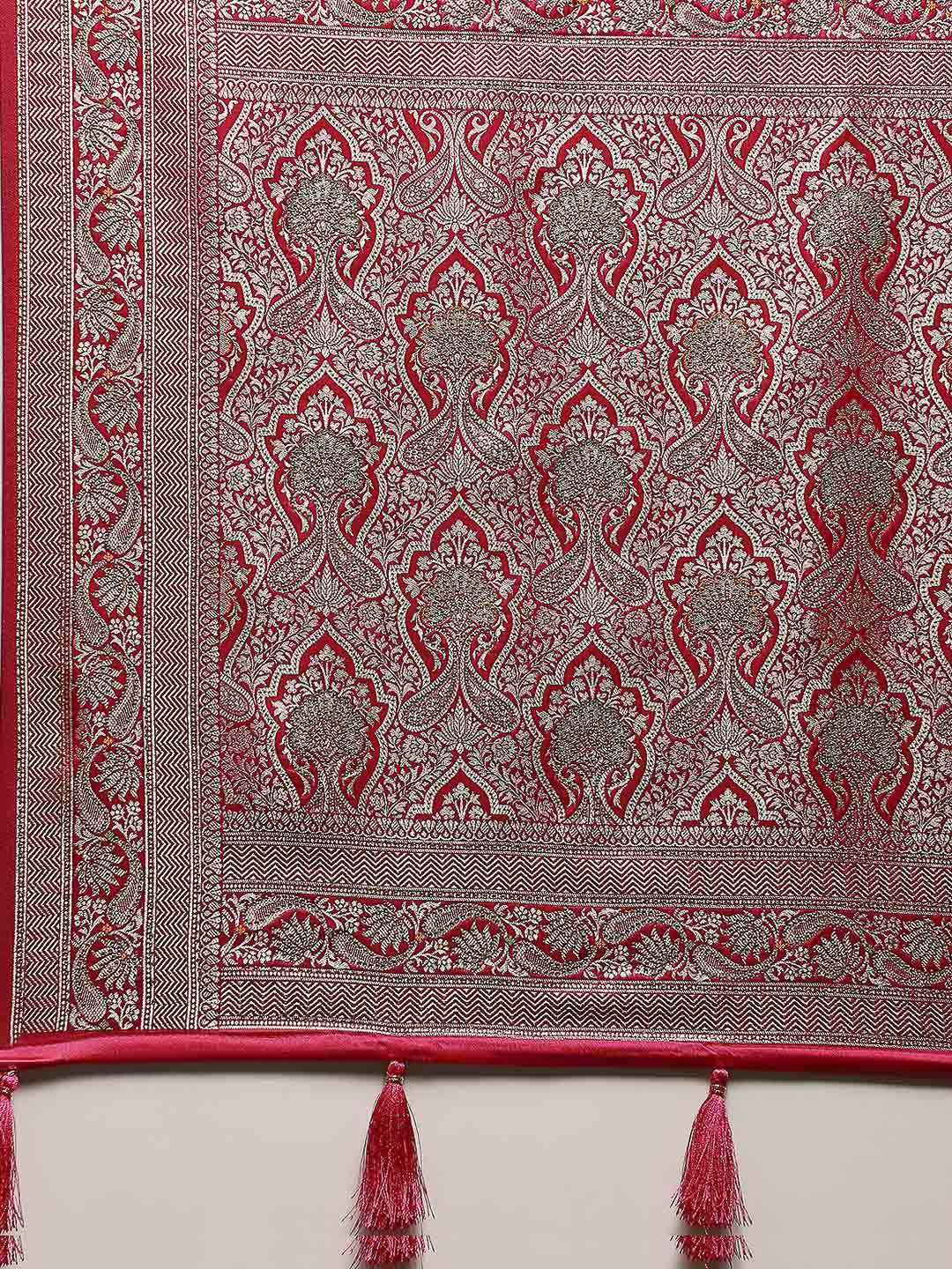 Woven Design Satin Saree