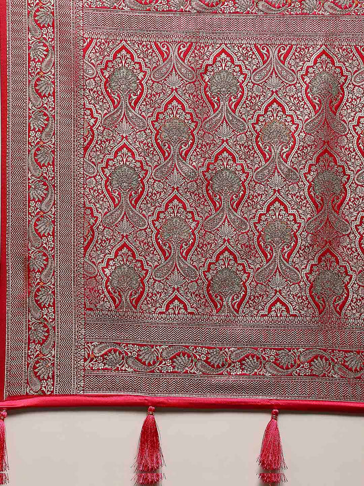 Woven Design Satin Saree