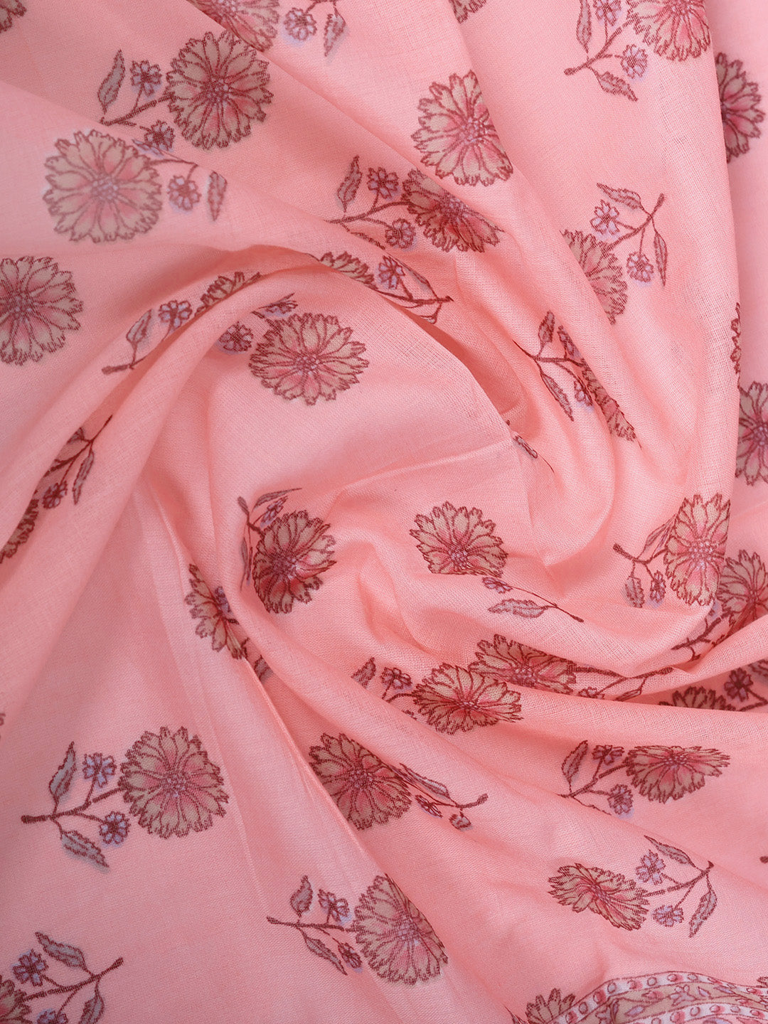 Printed Cotton Blend Kurta With Pant &amp; Dupatta