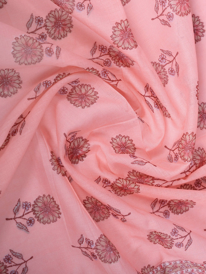 Printed Cotton Blend Kurta With Pant &amp; Dupatta