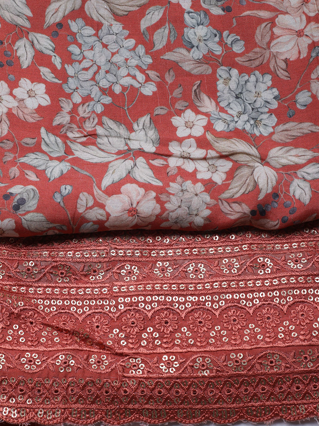 Printed Muslin Unstitched Suit With Dupatta