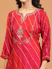 Digital Printed Muslin Kurta With Pants