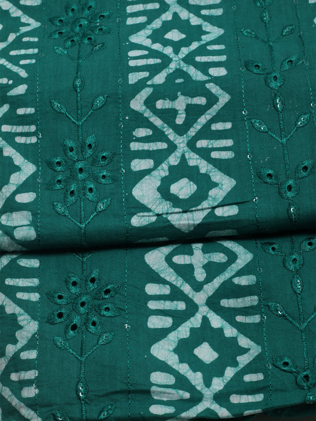 Printed Cotton Blend Unstitched Kurta With Pant &amp; Dupatta