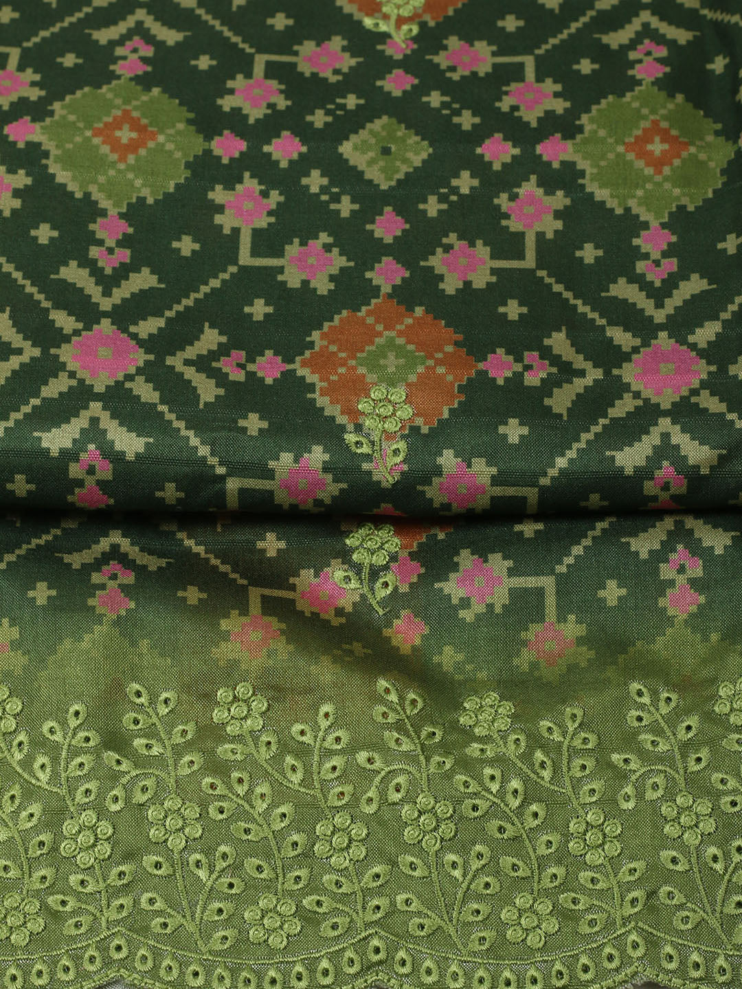 Woven Design Art Silk Unstitched Suit With Pant Dupatta