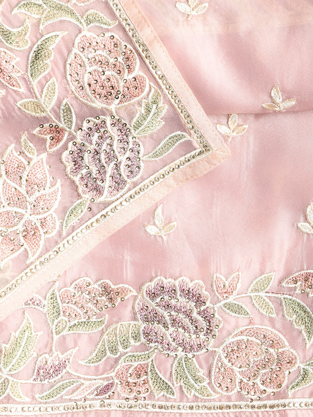 Resham Jaal Organza Unstitched Suit With Dupatta
