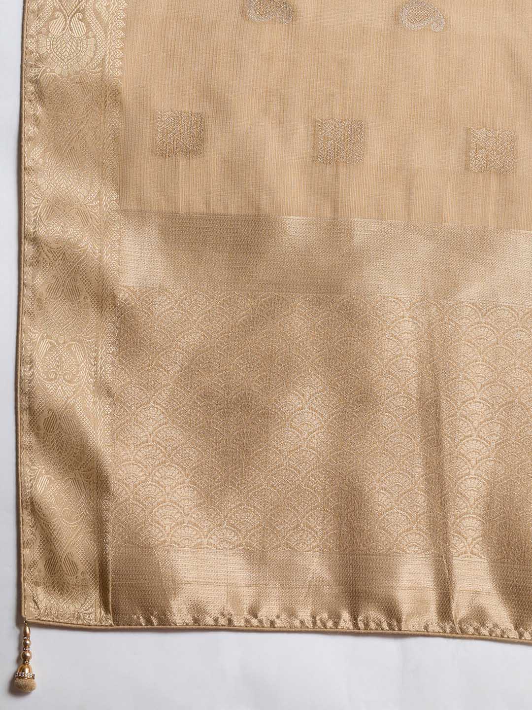 Woven Border Booti Art Silk Saree