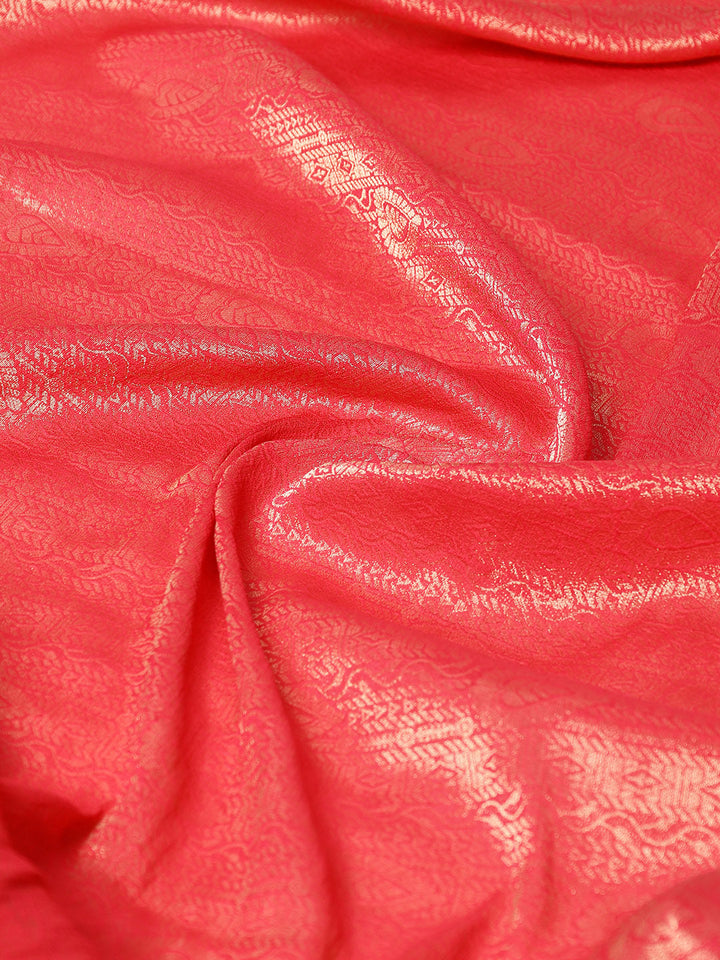 Zari Jaal Woven Crepe Saree