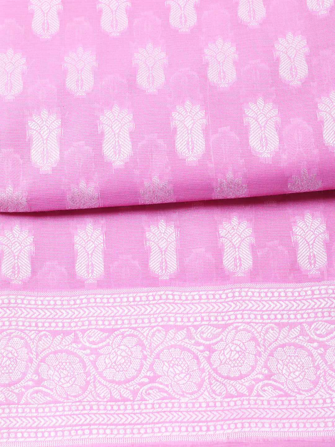Woven Design Chanderi Unstitched Suit With Pant &amp; Dupatta