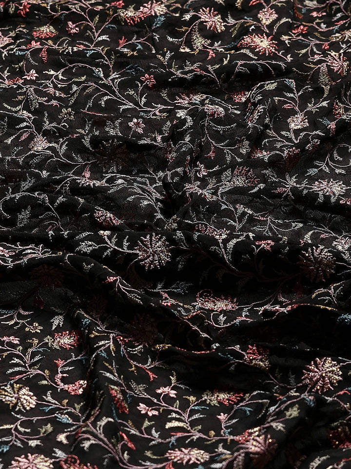 Embroidered Georgette Saree