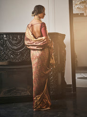 Brocade Zari Jaal Handloom Kanjivaram Woven Saree