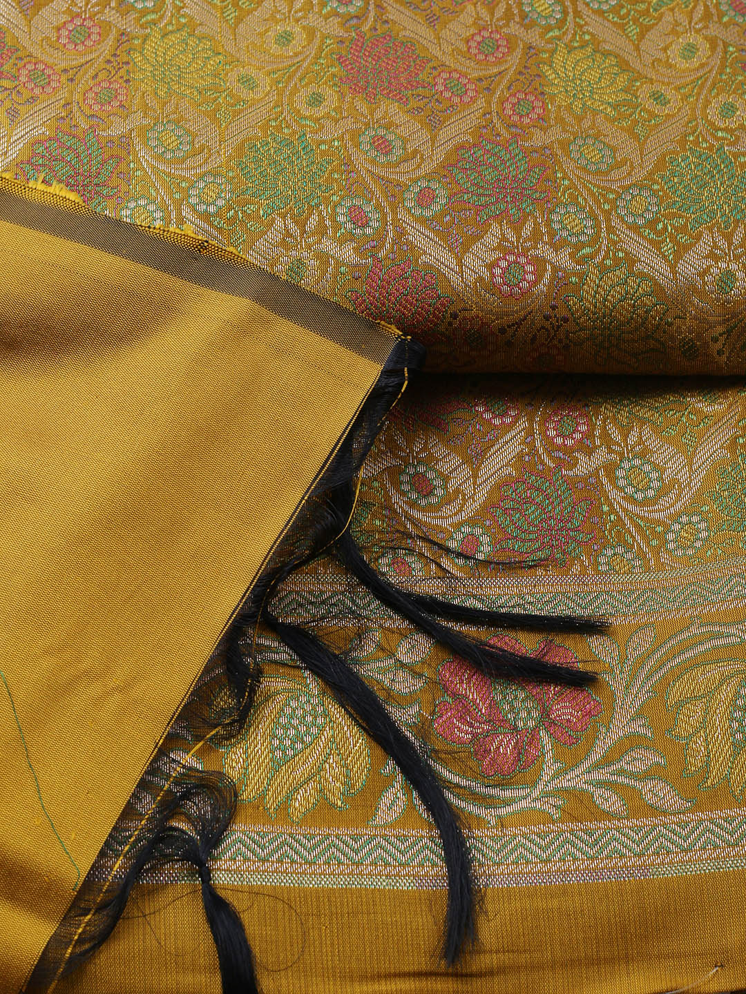 Woven Design Chanderi Unstitched Suit With Pant &amp; Dupatta