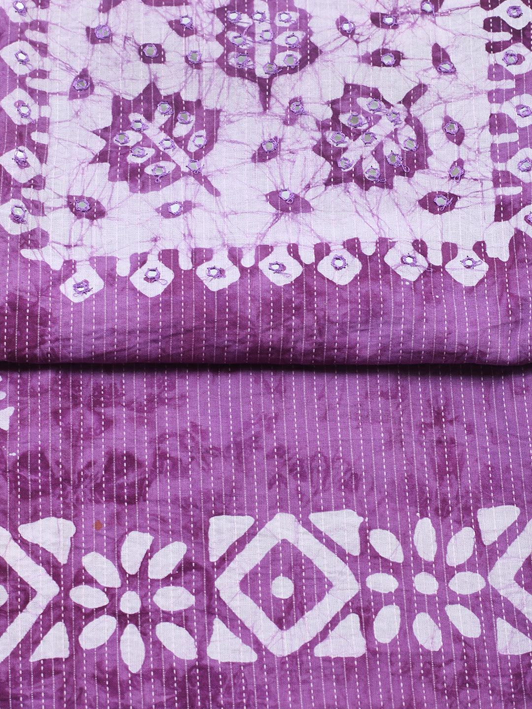 Embroidered Cotton Blend Unstitched Suit With Pant &amp; Dupatta