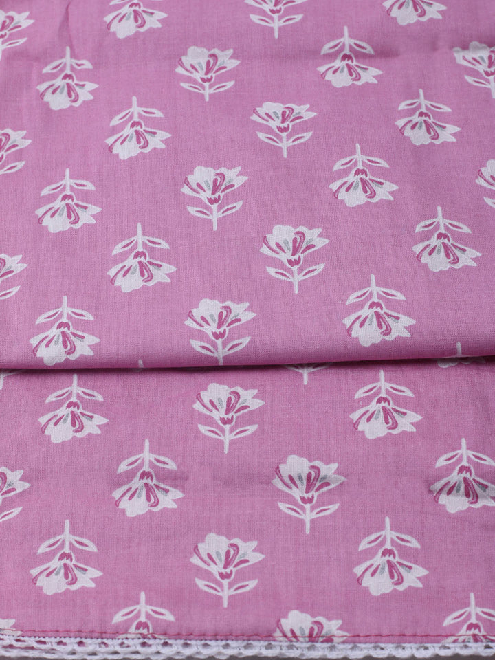 Neck Embroidered Cotton Blend Unstitched Suit With Dupatta