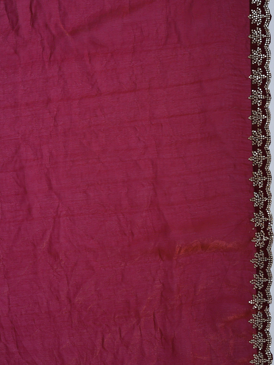 Embroidered Organza Saree