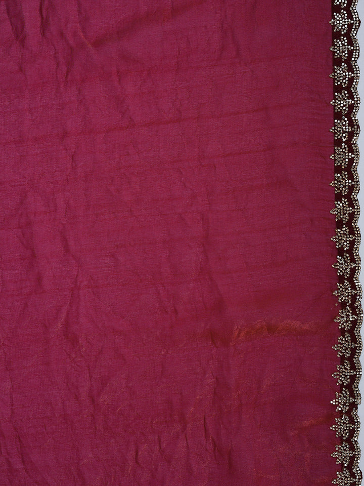 Embroidered Organza Saree