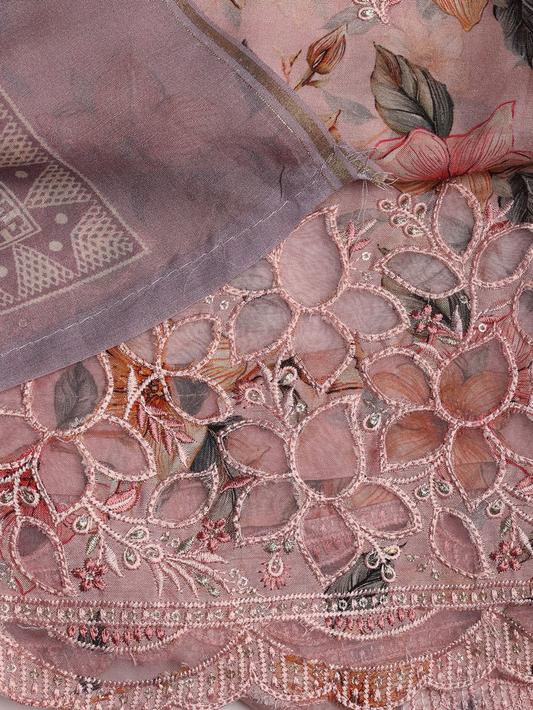 Printed Muslin Unstitched Suit With Dupatta