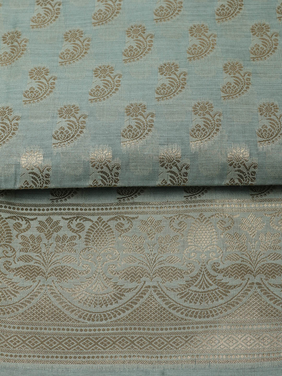 Woven Design Chanderi Unstitched Suit With Pant &amp; Dupatta