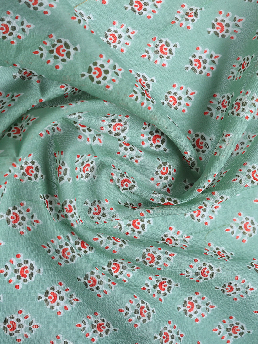Printed Cotton Blend Kurta With Pant &amp; Dupatta
