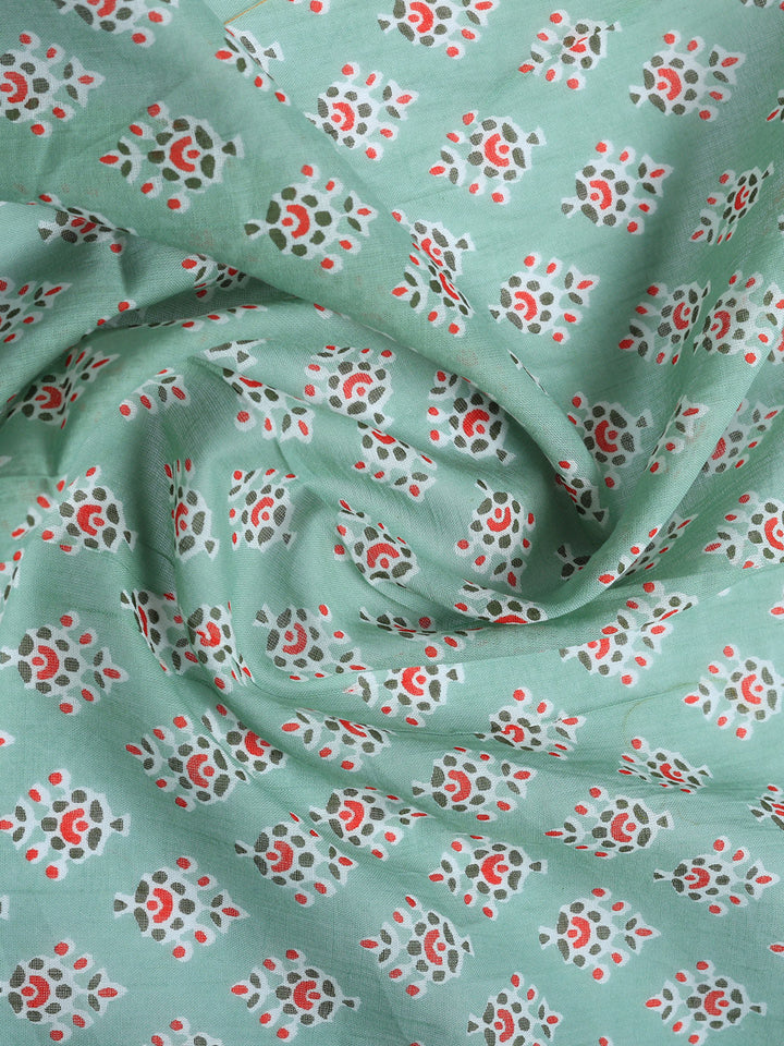 Printed Cotton Blend Kurta With Pant &amp; Dupatta