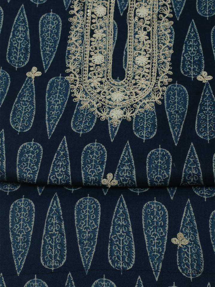 Printed Cotton Unstitched Suits Printed Suit With Pant &amp; Dupatta