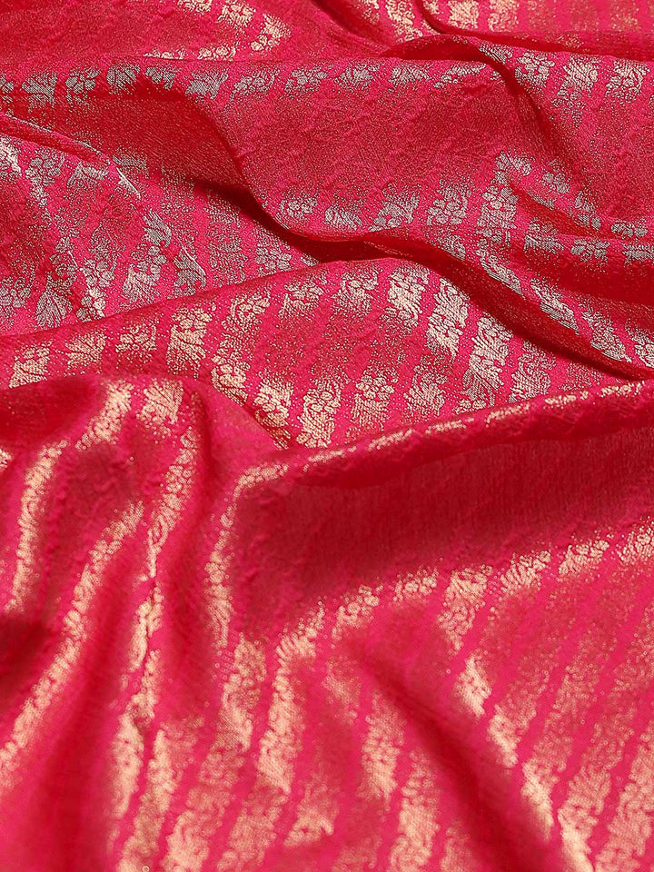 Plain Crepe Saree