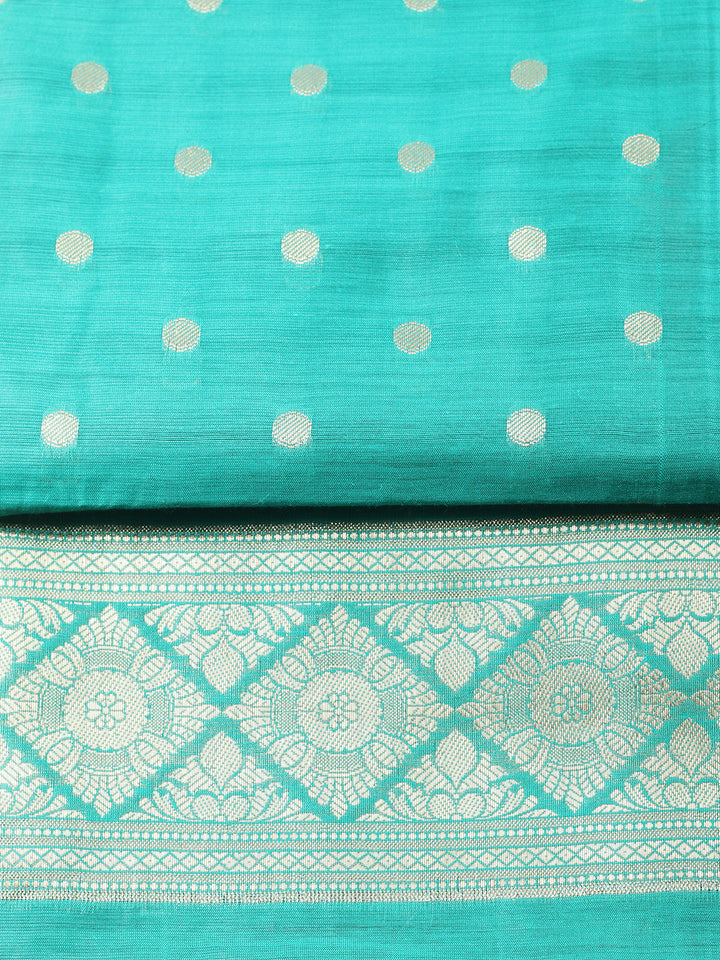 Woven Design Chanderi Unstitched Suit With Pant &amp; Dupatta