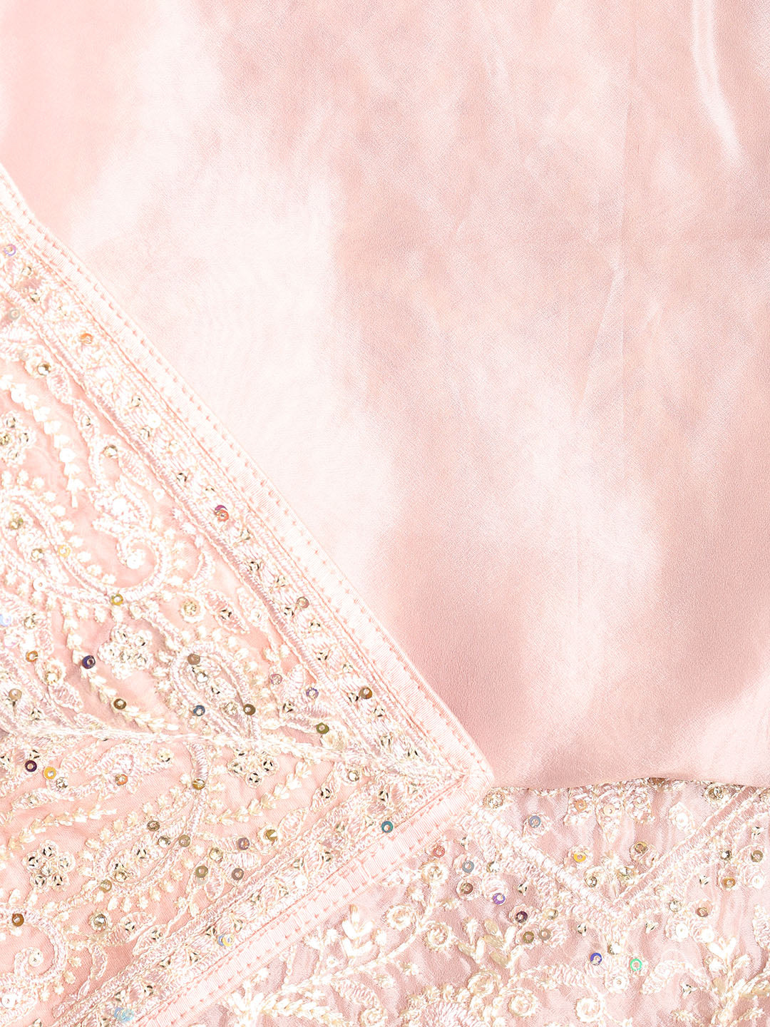 Chikan Work Organza Unstitched Suit With Dupatta