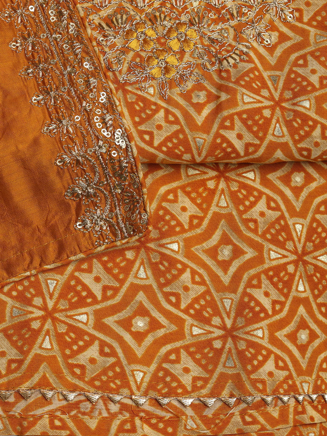 Neck Embroidered Cotton Blend Unstitched Suit With Dupatta