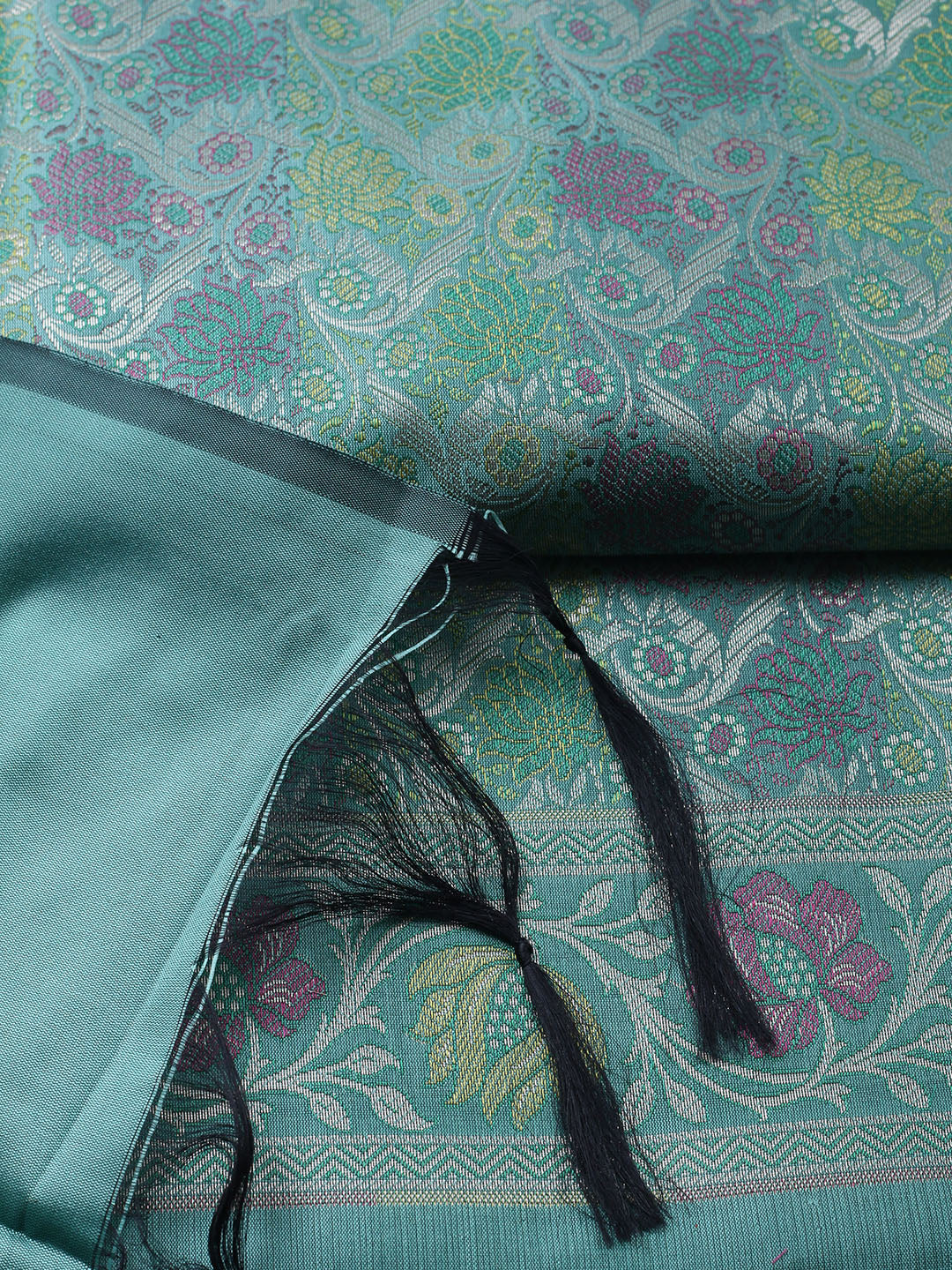 Woven Design Chanderi Unstitched Suit With Pant &amp; Dupatta